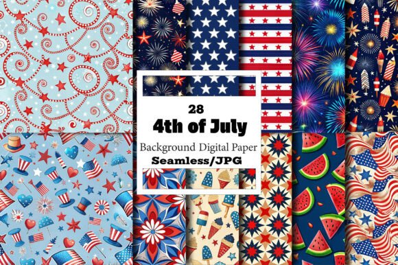 4th of July Seamless Pattern Set: A Creative Must-Have