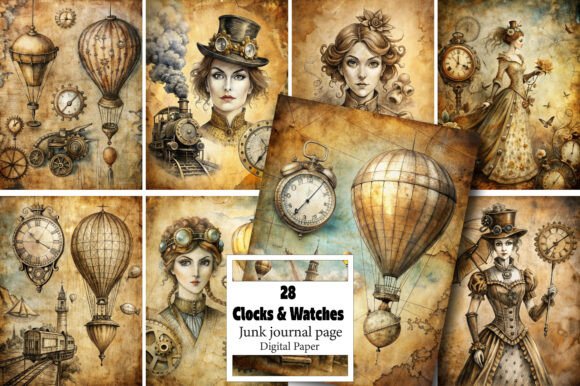 Clocks Watches Paper Pack: A Uniquely Timeless Resource for Creative Workflows