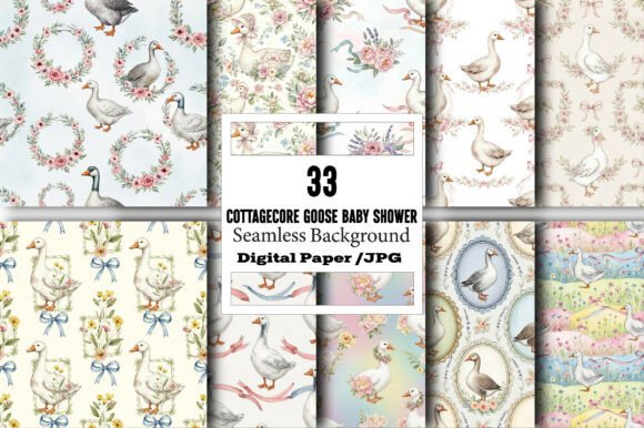 Cottagecore Goose Baby Shower Papers: Your Creative Keystone
