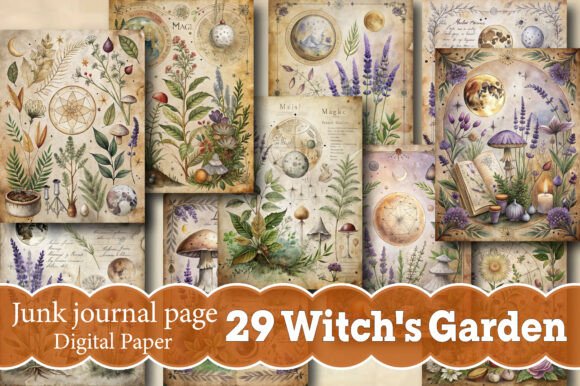 Craft Your Magic with a Witch's Garden Junk Journal Page