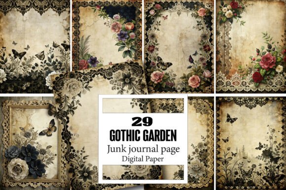 Crafting Darkness and Bloom: Integrating Gothic Garden Junk Journal Pages into Your Creative Workflow