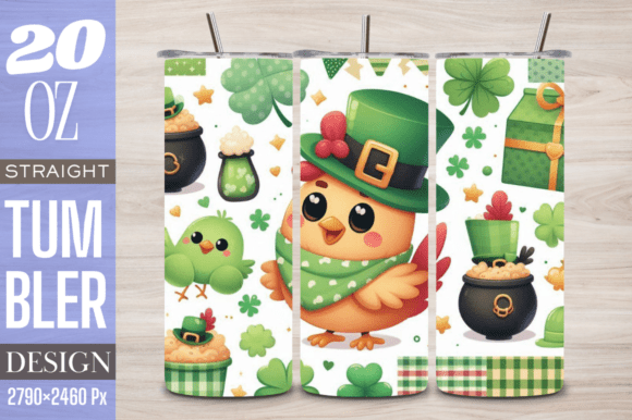 Cute Rooster St. Patrick's 20 Oz Tumbler