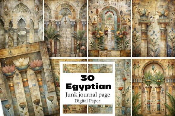 Egyptian Junk Journal Page: A Versatile Digital Asset for Modern Creators