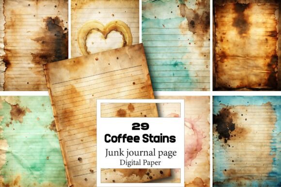 From Creative Spark to Finished Product: The Versatile World of Blank Pages with Coffee Stains