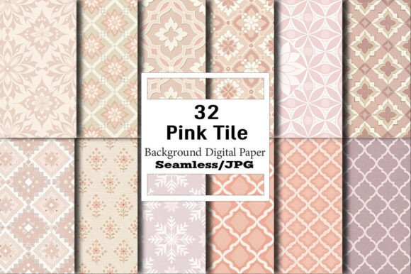 Pink Tile Pattern Set: A Versatile Design Solution