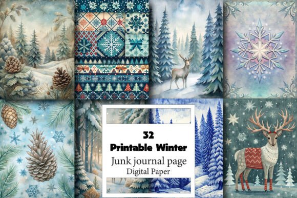 Printable Winter Digital Pages: Your Gateway to Seasonally Inspired Creativity