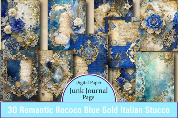 Romantic Rococo Blue Gold Italian Stucco: A Foundation for Unbounded Creativity
