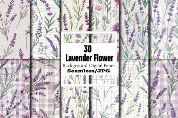 Seamless Lavender Flower Paper: A Versatile and Charming Design Choice