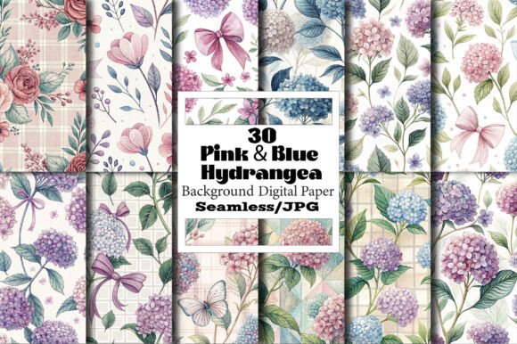 Strategic Use of Seamless Pink Blue Hydrangea Paper for Creative and Professional Projects