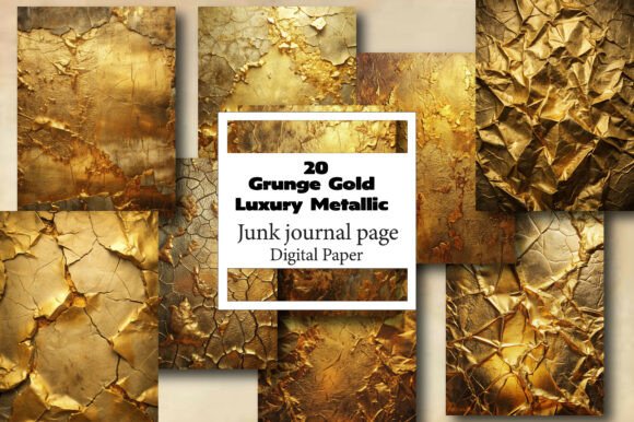 The Allure of Grunge Gold Luxury Metallic Patterns in Modern Crafting