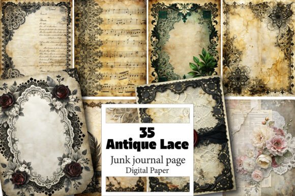 The Creative Power of Antique Lace Junk Journal Paper: A Digital Treasure for Crafters