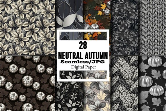 The Creative Power of Neutral Autumn Seamless Digital Paper