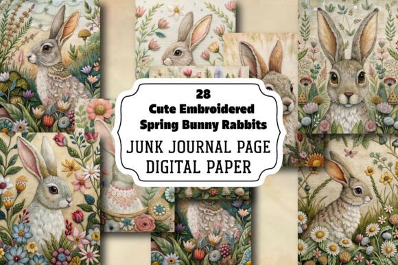 The Enduring Charm of Cute Embroidered Spring Bunny Rabbits in Modern Creativity
