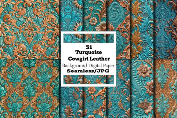 The Turquoise Cowgirl Leather Pattern: A Modern Digital Design Asset