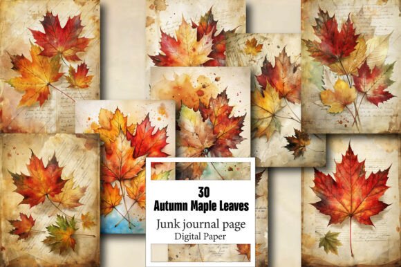 The Ultimate Crafting Toolkit: Unleashing Your Creativity with Autumn Maple Leaves Junk Journal Pages