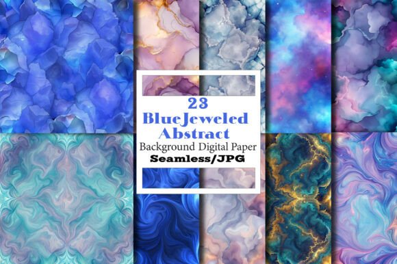 The Versatile Power of Blue Jeweled Abstract Seamless Patterns
