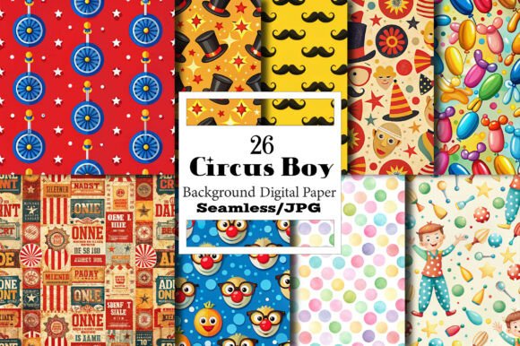 Unleash Creativity with Circus Boy Digital Papers