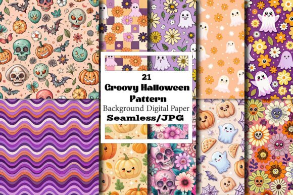 Unleash Your Creativity with Groovy Halloween Seamless Pattern