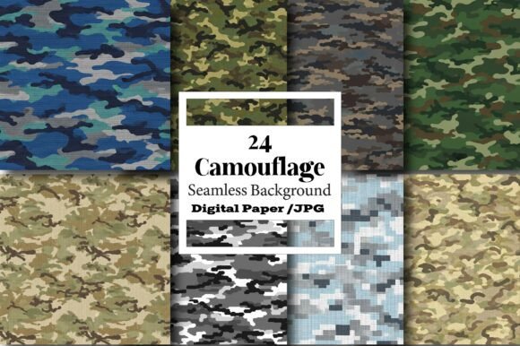 Unlock Creativity with Seamless Camouflage Papers