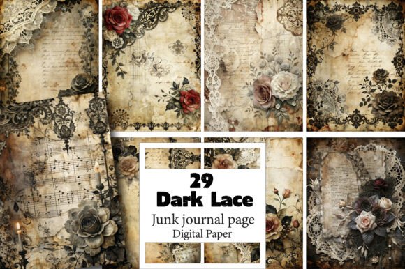 Unlock Your Creativity with Dark Lace Junk Journal Pages