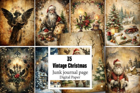 Unlocking Creativity: The Magic of Vintage Christmas Junk Journal Pages