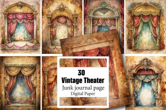 Unlocking Creativity with Vintage Theater Junk Journal Papers