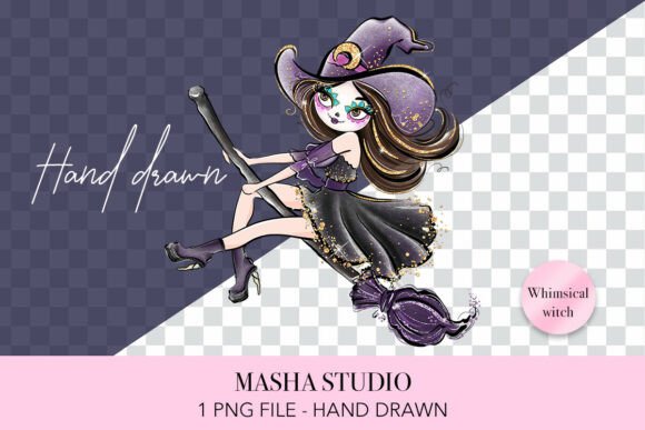 Unlocking Creativity with Whimsical Witch Hand Drawn Clipart