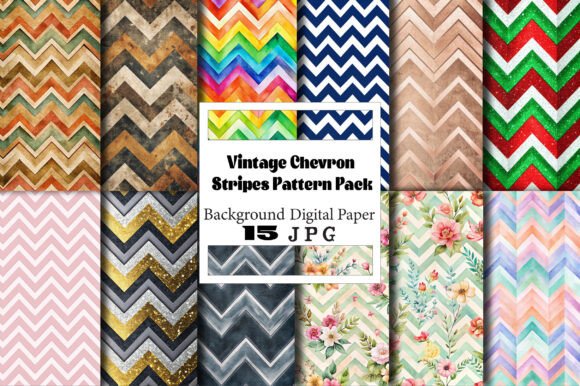 Vintage Chevron Stripes Pattern Pack: A Versatile Design Solution