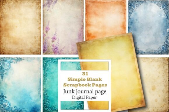 Vintage Simple Blank Scrapbook Pages: A Foundation for Modern Creativity