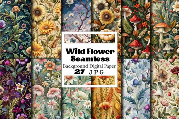 Wild Flower Seamless Digital Papers: A Versatile and Creative Resource